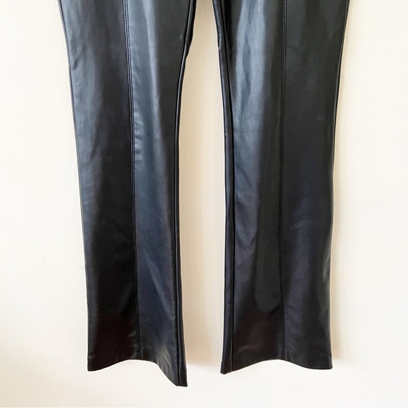 Zara Cut Out Faux Leather Flare Pants - Picture 7 of 10